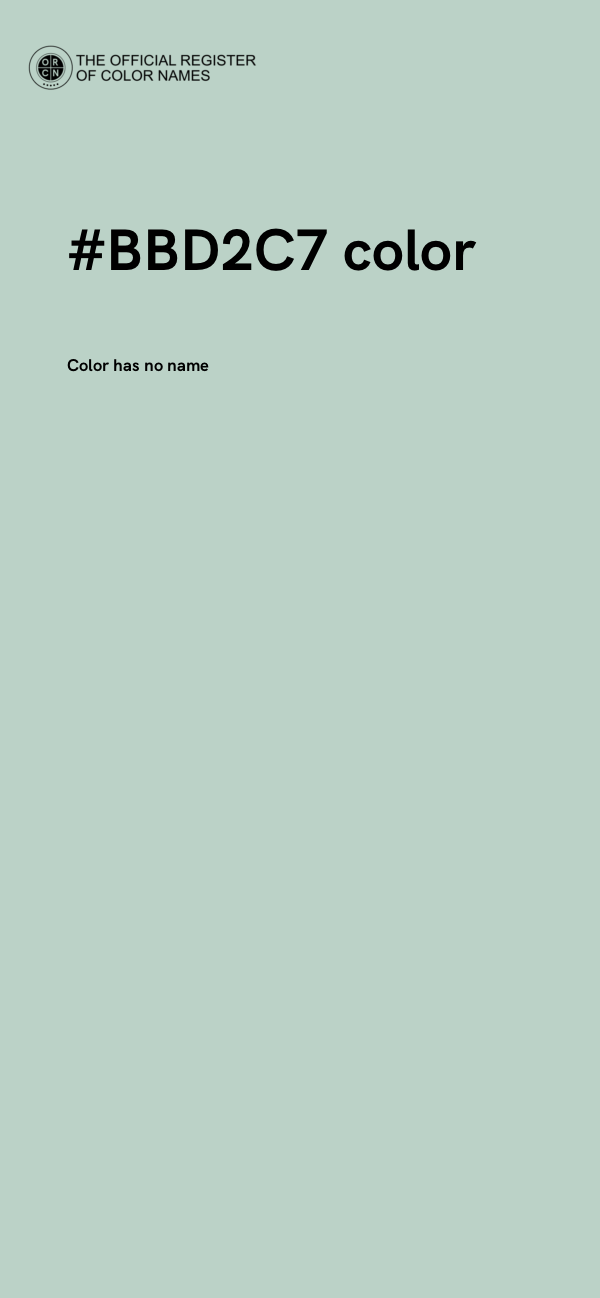 #BBD2C7 color image