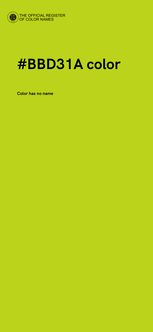 #BBD31A color image