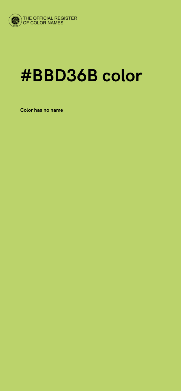 #BBD36B color image
