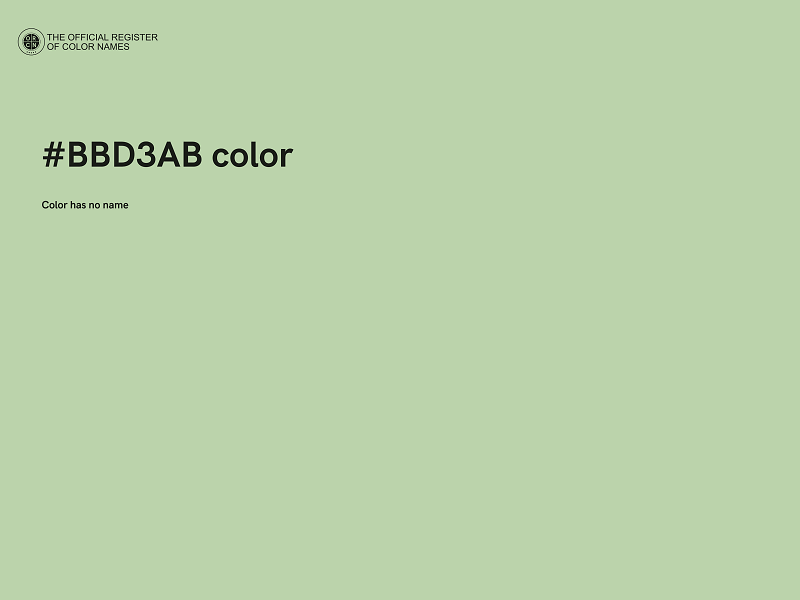 #BBD3AB color image