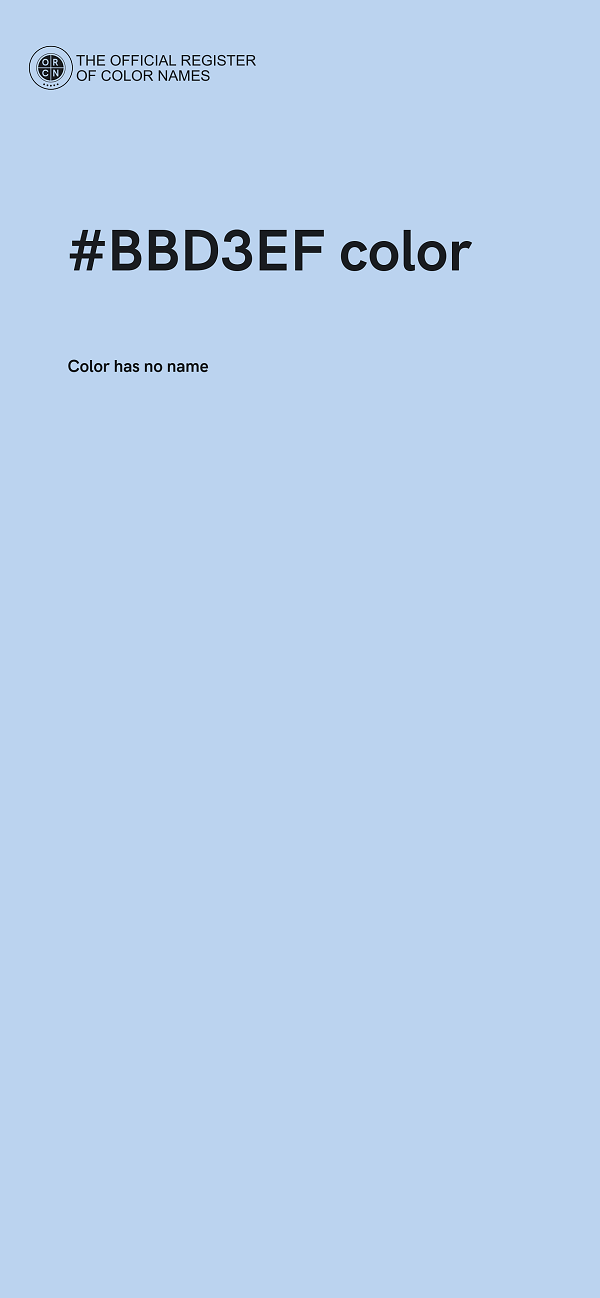 #BBD3EF color image
