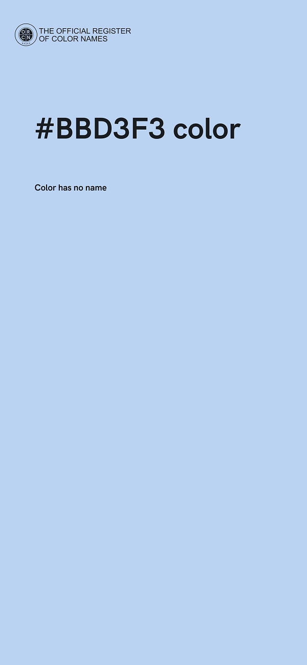#BBD3F3 color image