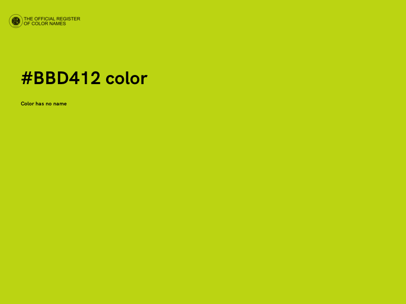 #BBD412 color image