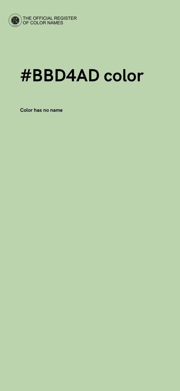 #BBD4AD color image