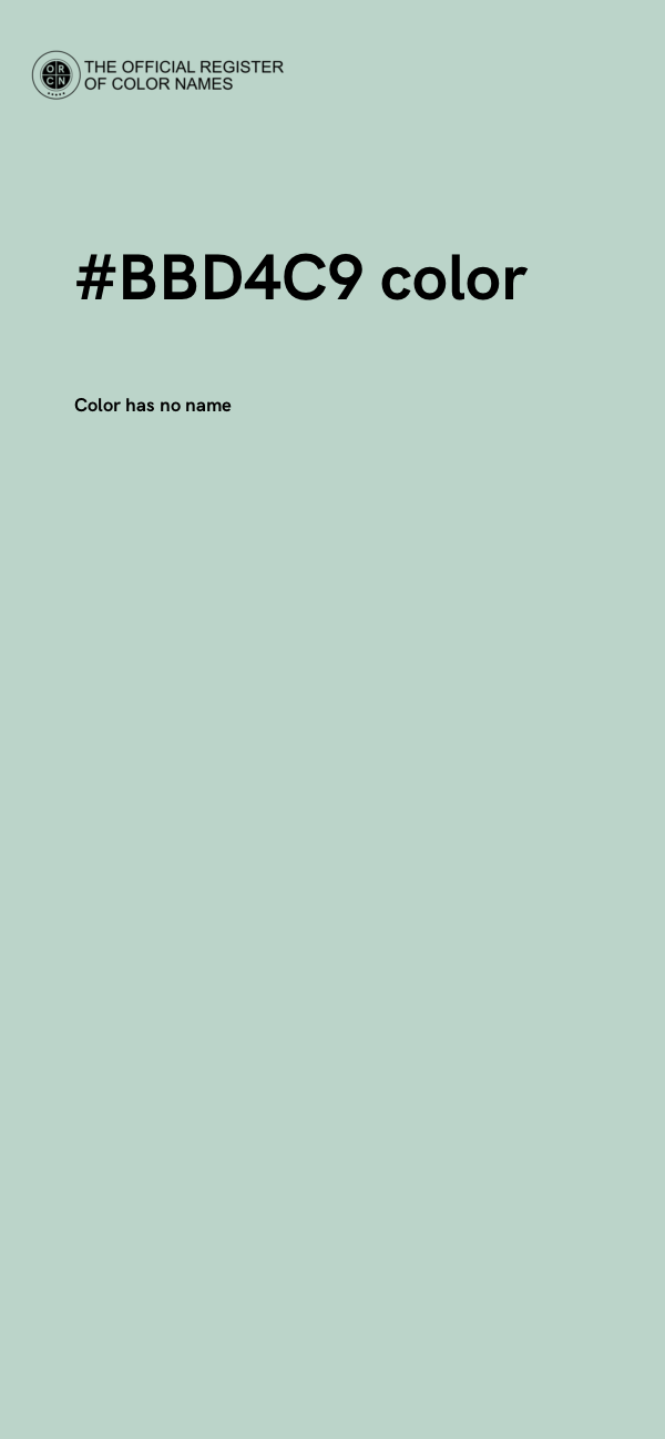 #BBD4C9 color image