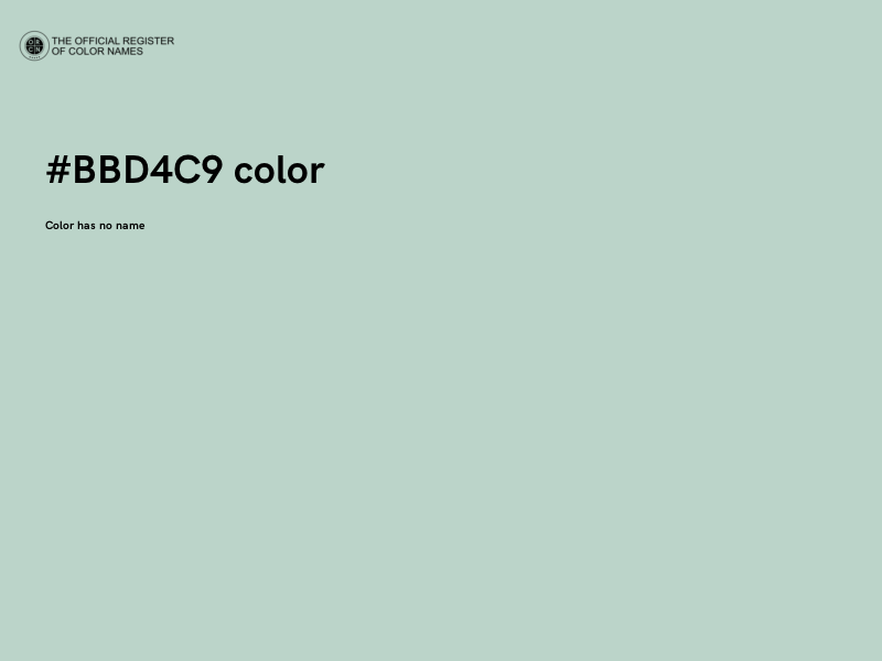 #BBD4C9 color image