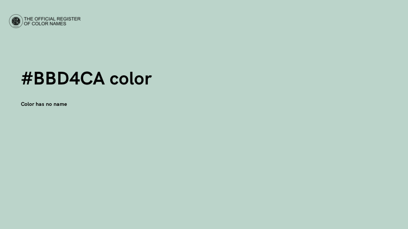 #BBD4CA color image