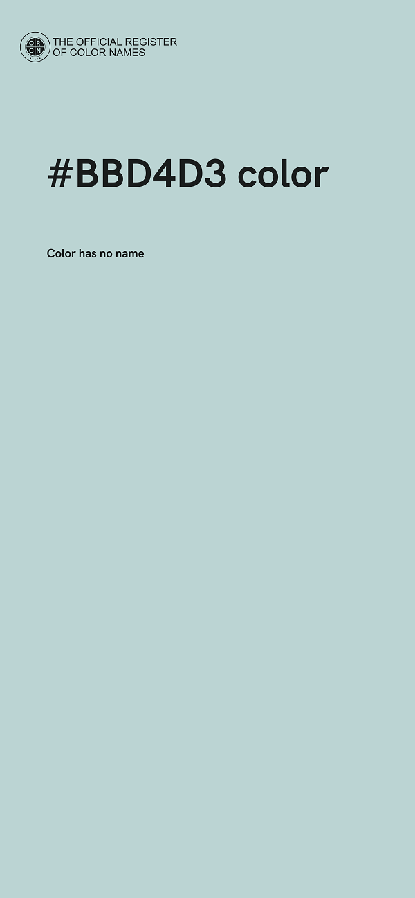 #BBD4D3 color image