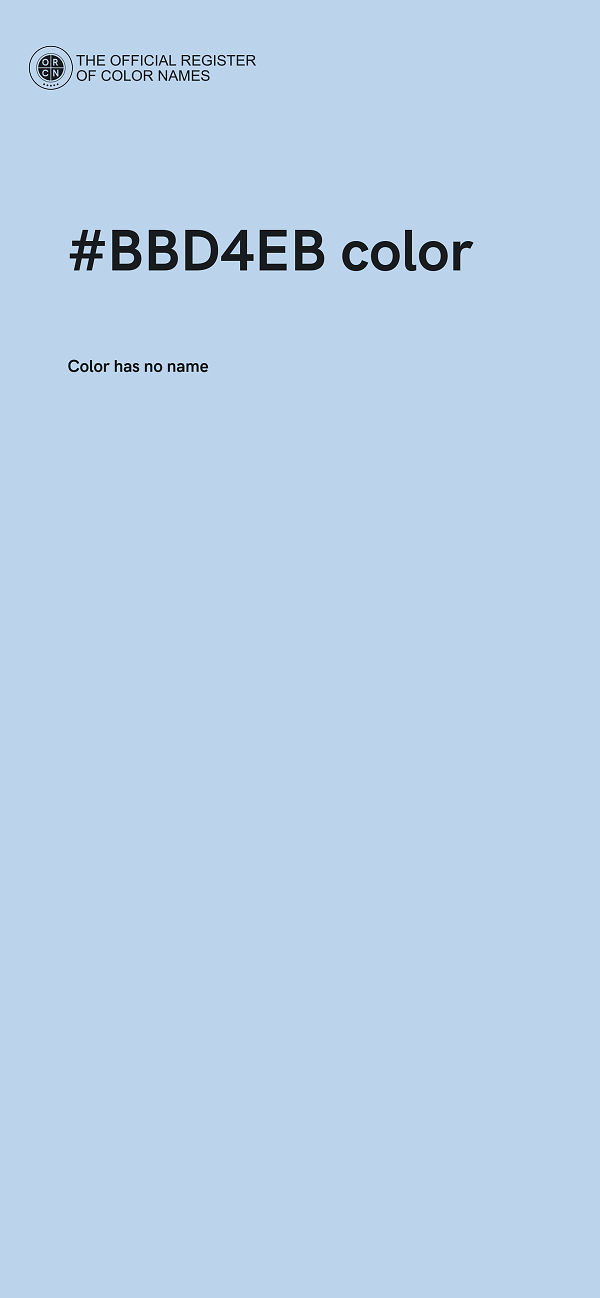 #BBD4EB color image