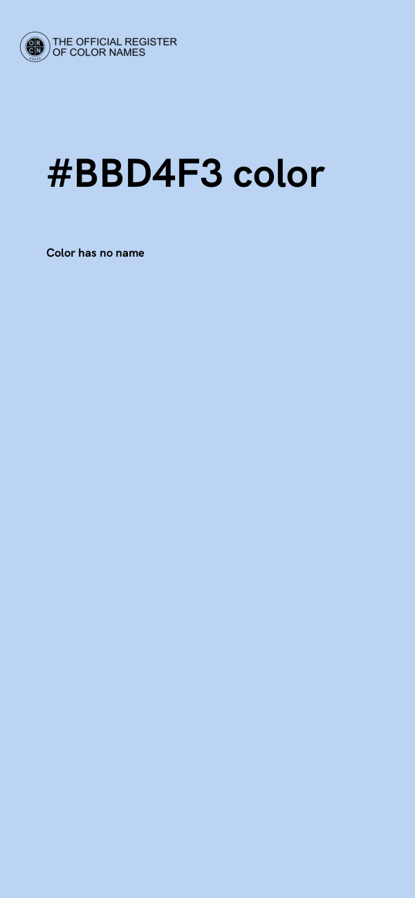 #BBD4F3 color image