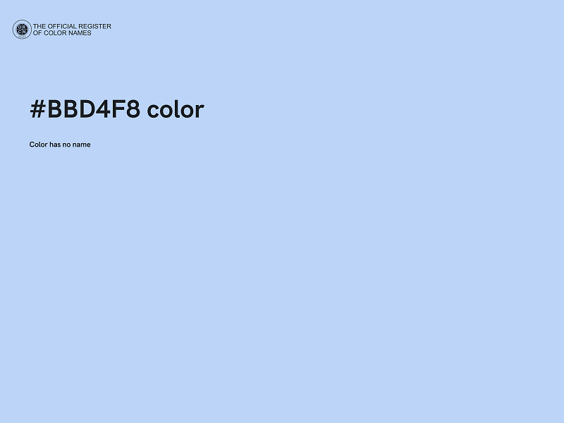 #BBD4F8 color image