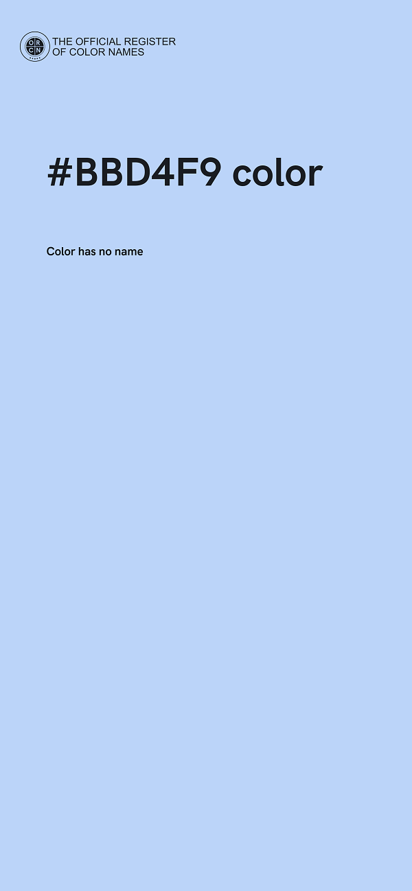 #BBD4F9 color image