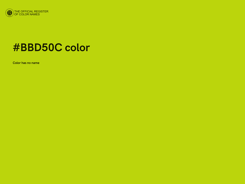 #BBD50C color image