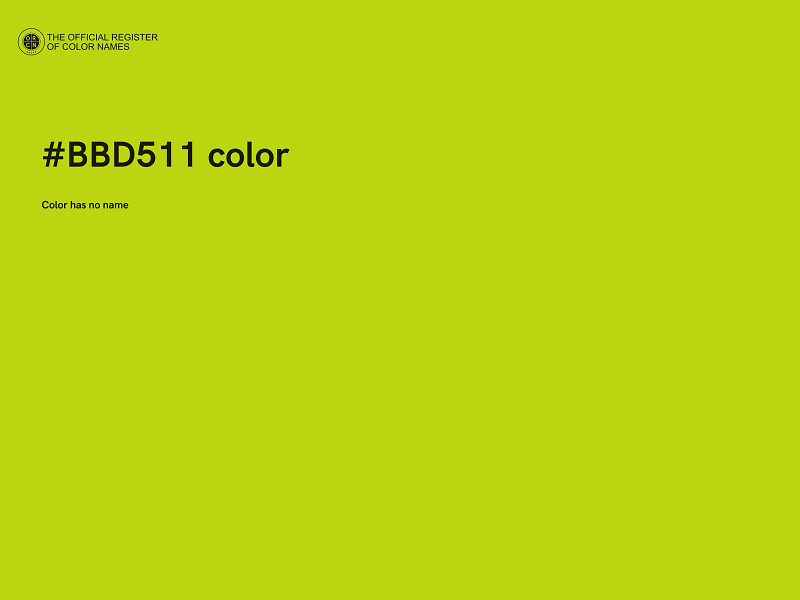 #BBD511 color image