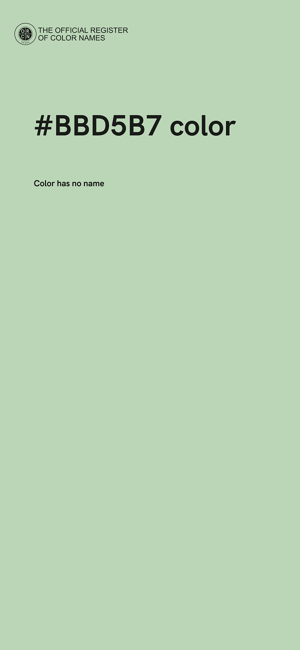 #BBD5B7 color image