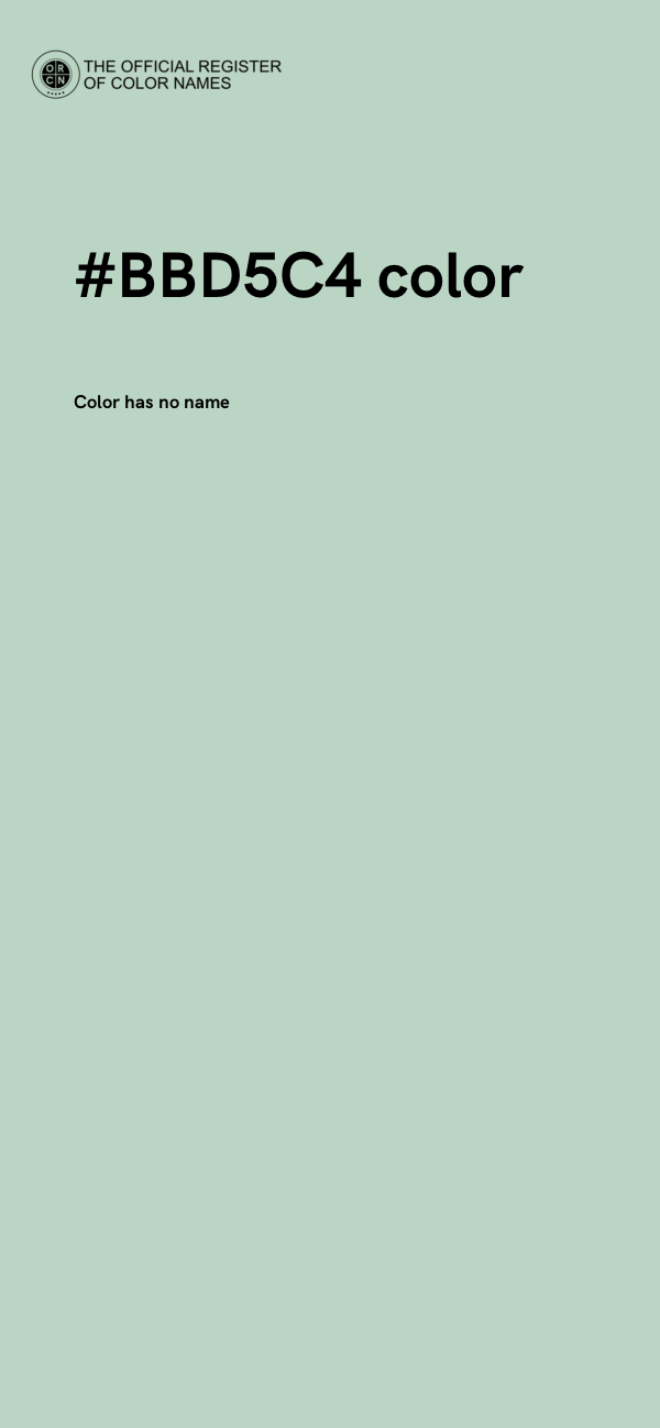 #BBD5C4 color image