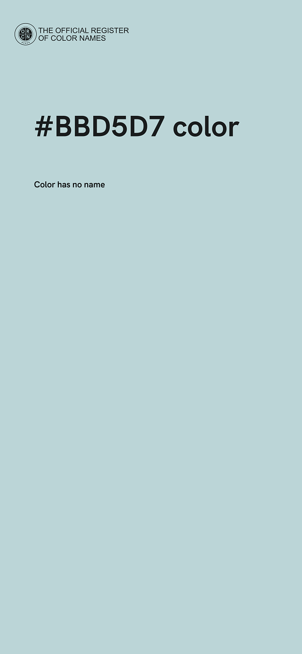 #BBD5D7 color image