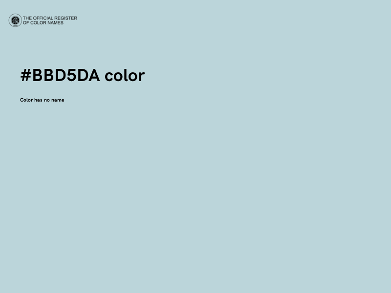 #BBD5DA color image