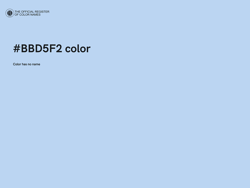 #BBD5F2 color image