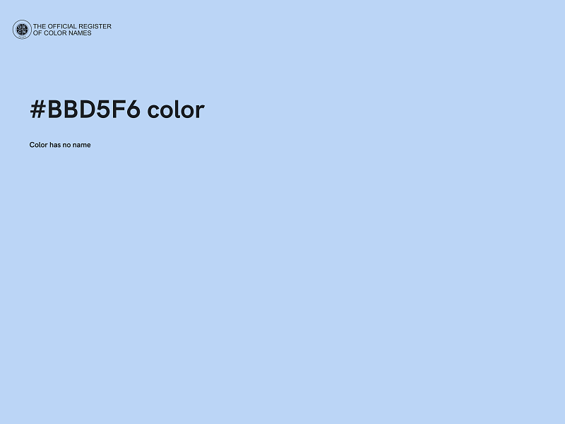 #BBD5F6 color image