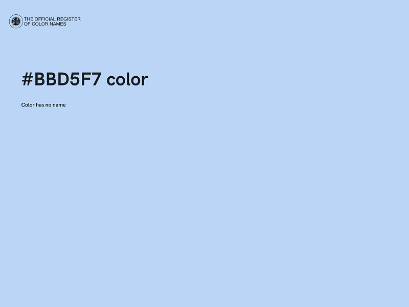 #BBD5F7 color image