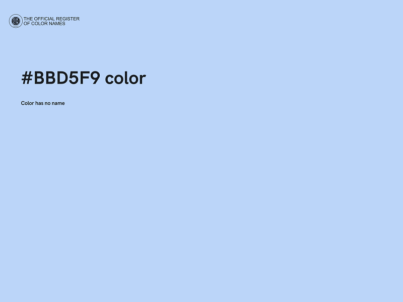 #BBD5F9 color image