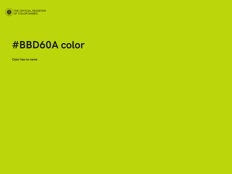 #BBD60A color image