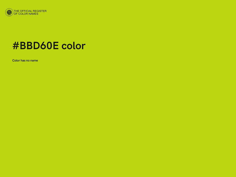 #BBD60E color image