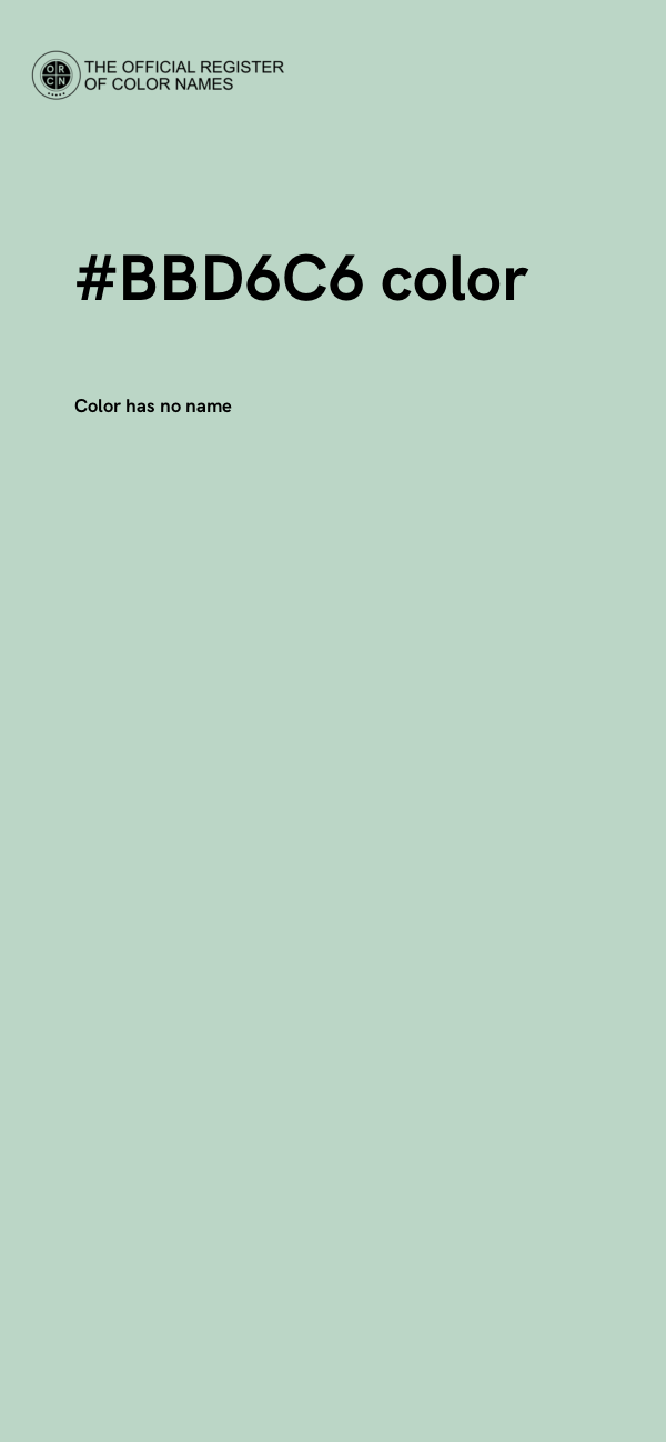 #BBD6C6 color image