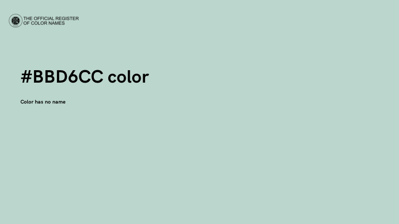#BBD6CC color image