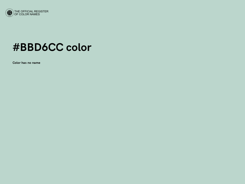 #BBD6CC color image