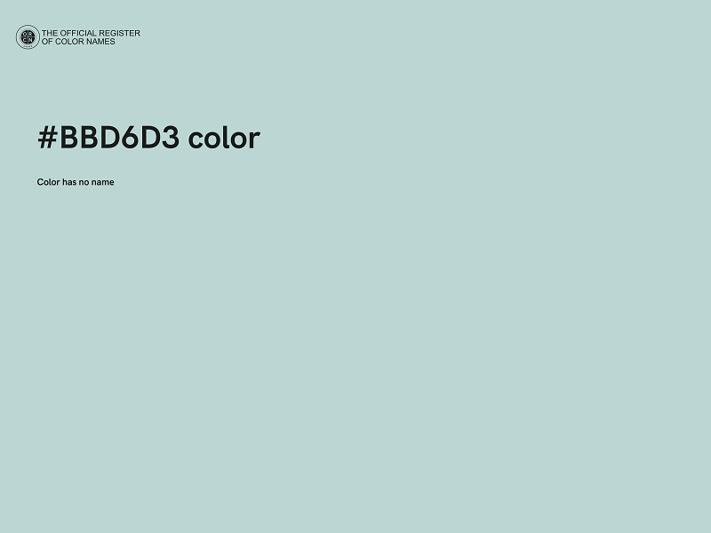 #BBD6D3 color image