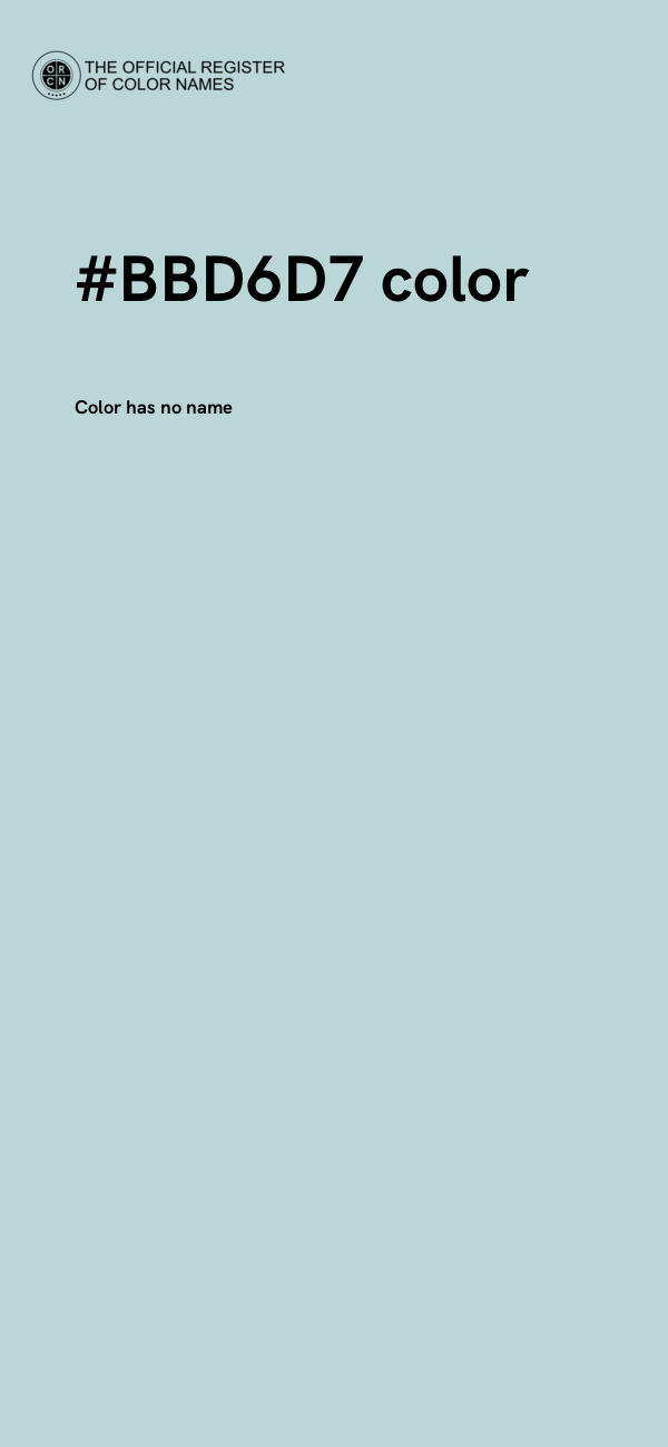 #BBD6D7 color image