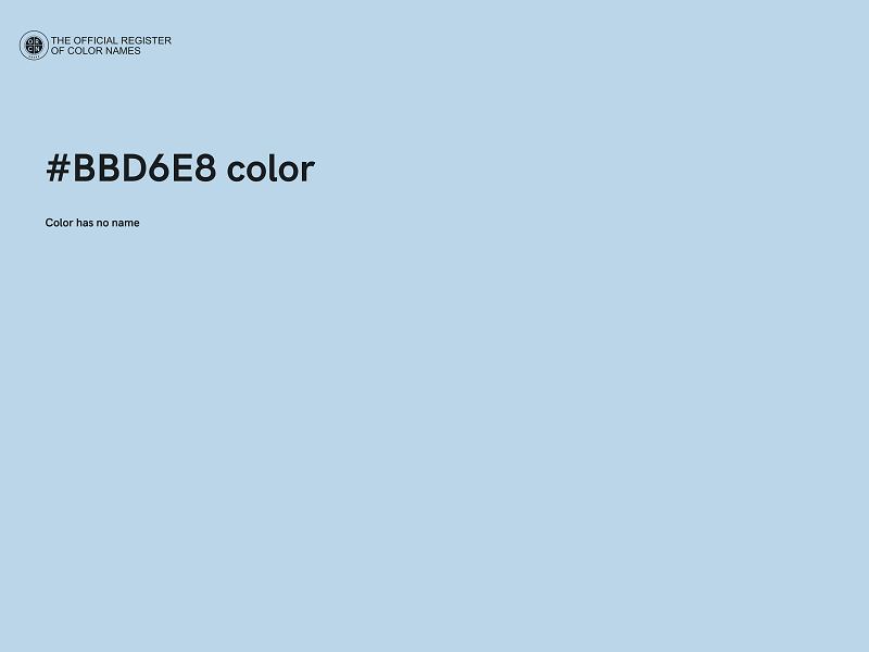 #BBD6E8 color image
