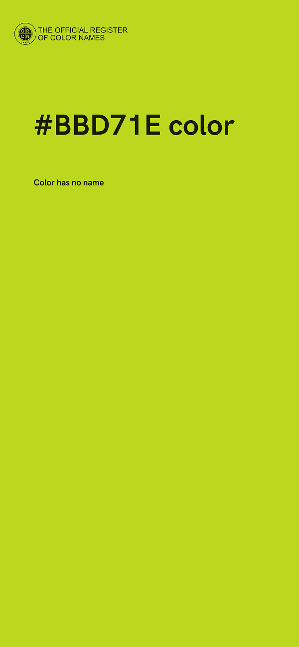 #BBD71E color image
