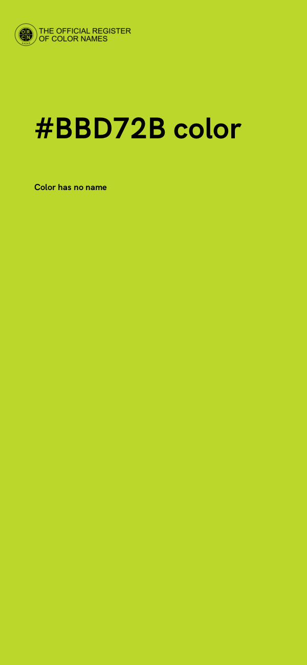 #BBD72B color image