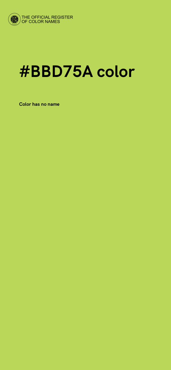#BBD75A color image