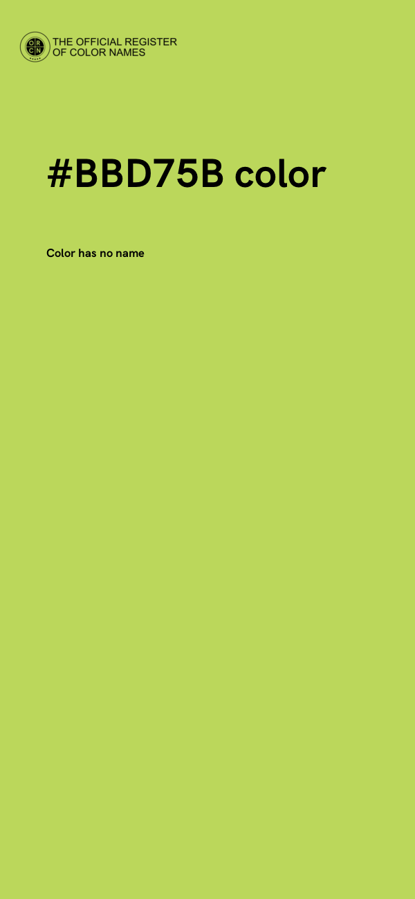 #BBD75B color image