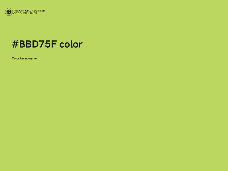 #BBD75F color image