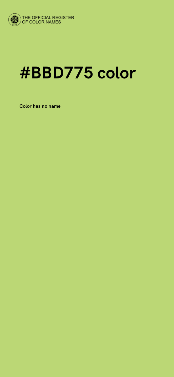 #BBD775 color image