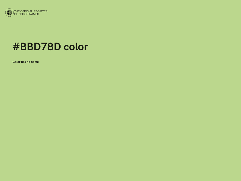 #BBD78D color image