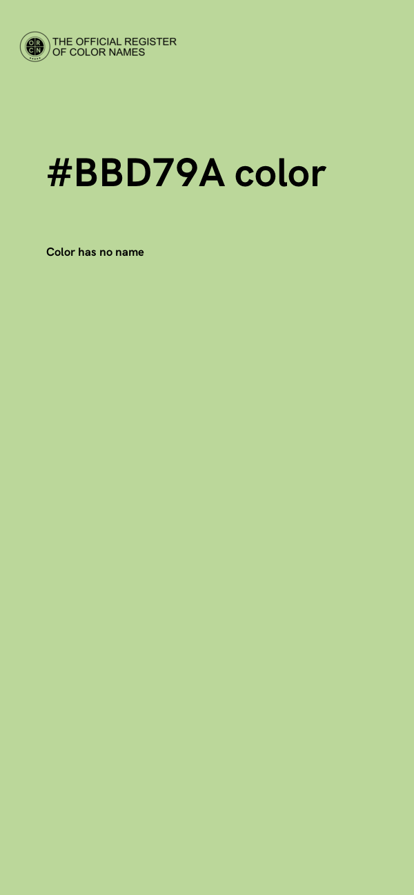 #BBD79A color image
