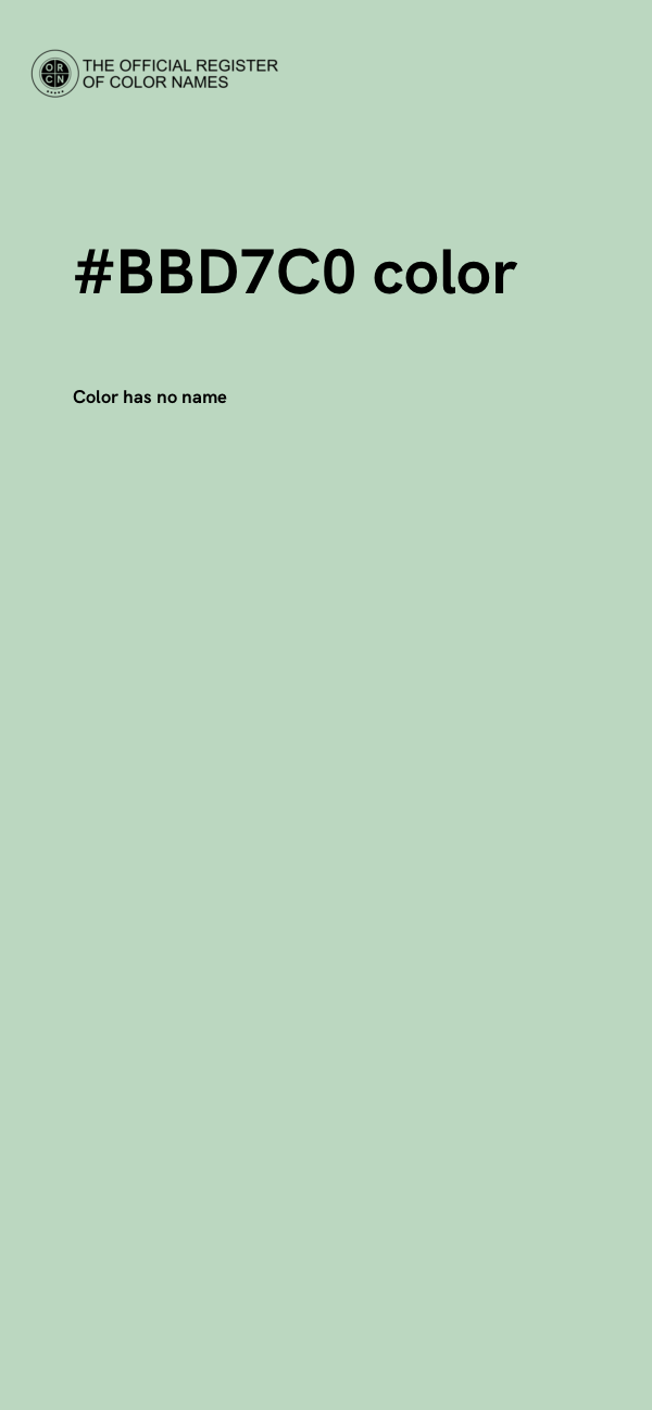 #BBD7C0 color image