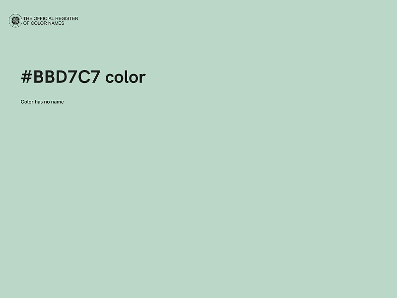 #BBD7C7 color image