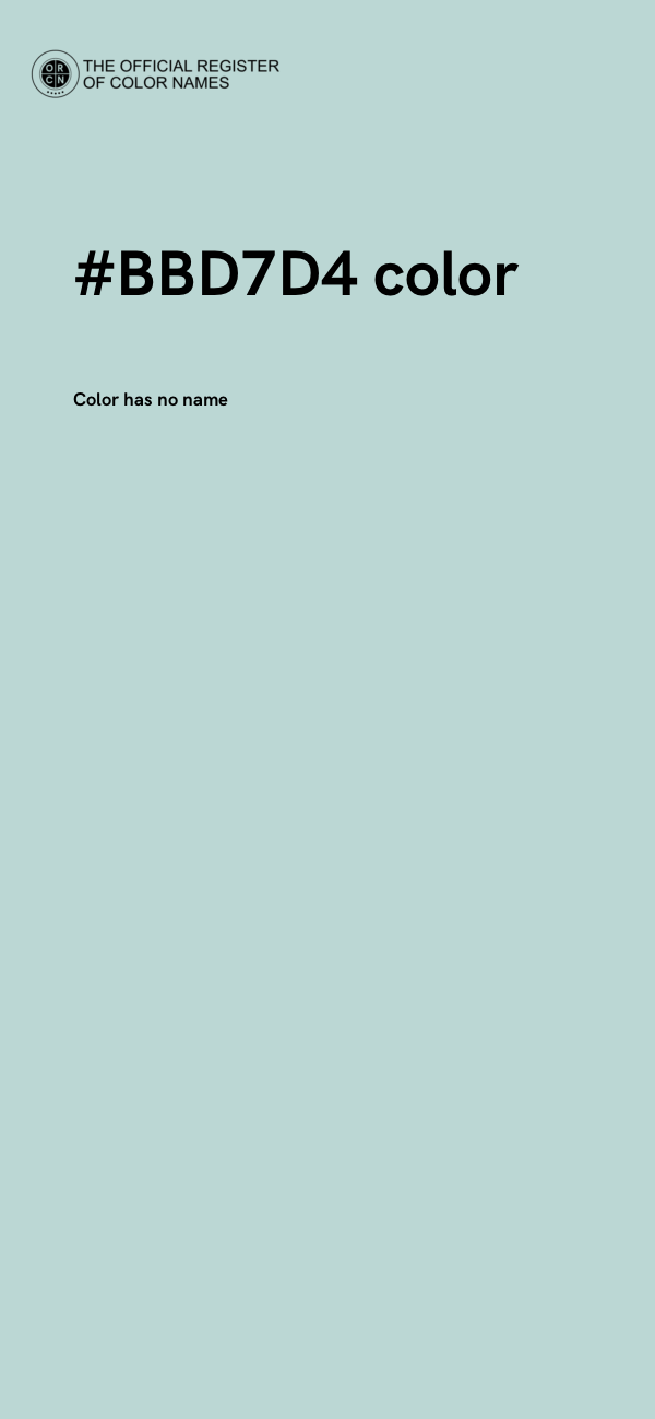 #BBD7D4 color image