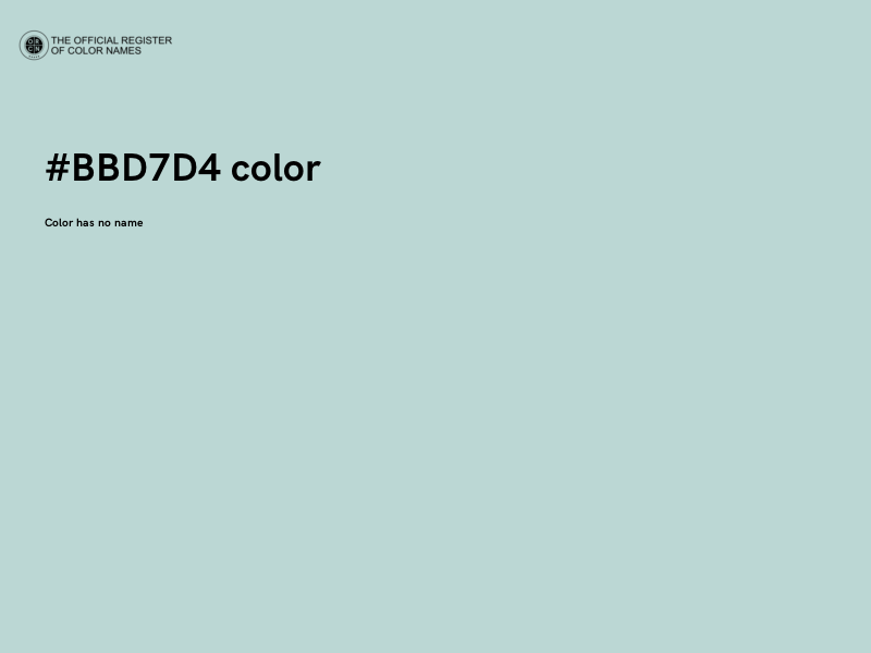 #BBD7D4 color image