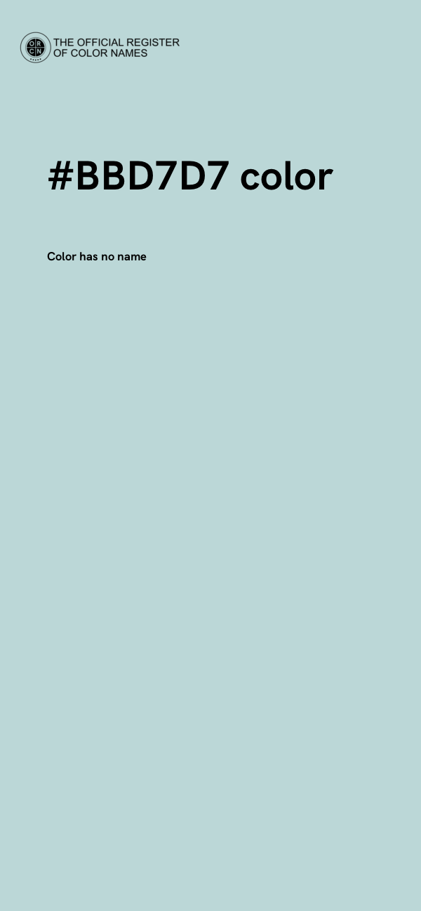 #BBD7D7 color image