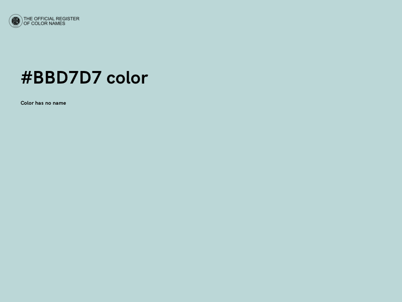#BBD7D7 color image