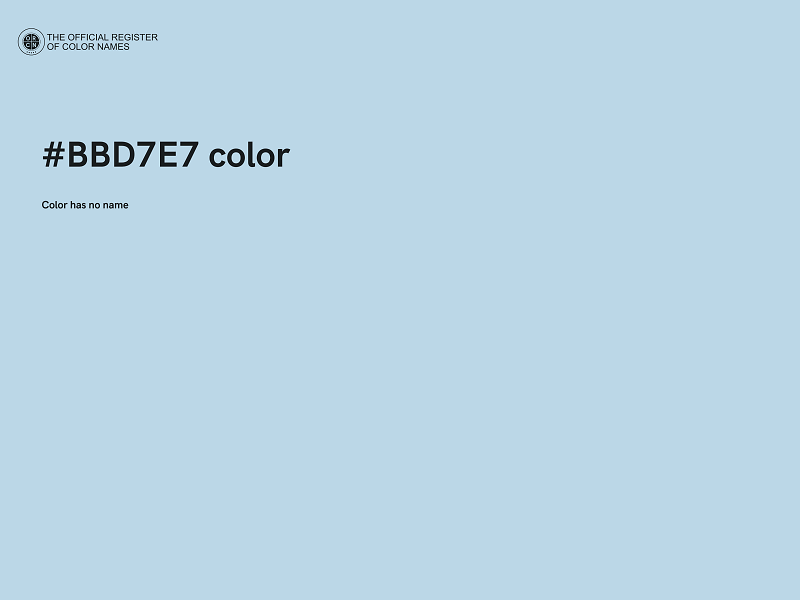 #BBD7E7 color image