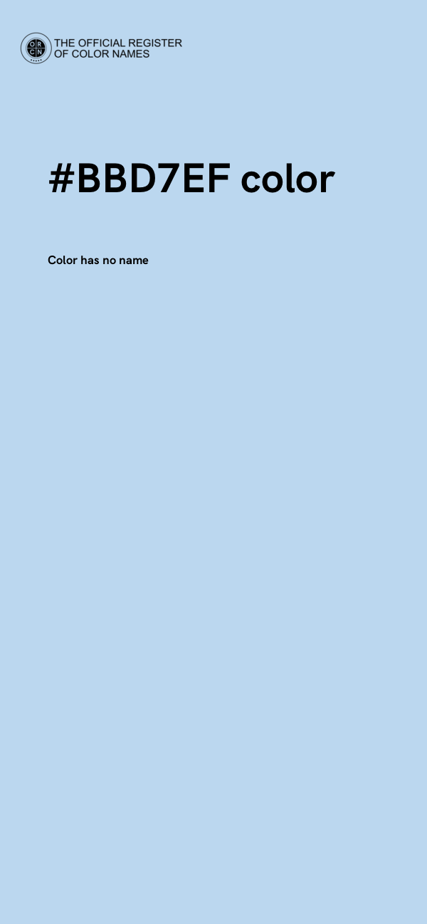 #BBD7EF color image